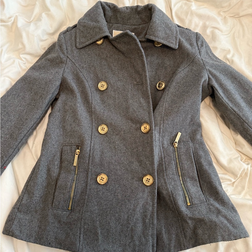 Michael Kors Grey Peacoat - Size Small